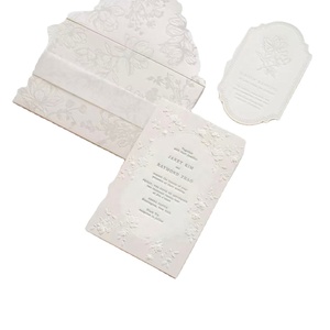 Tarjetas de Agradecimiento de Lujo con Logotipo Personalizado de Fábrica, Papel Mate, Relieve 3D, para Negocios y Bodas - Product Image 1