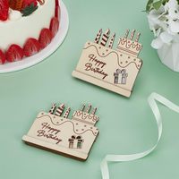 Tailai cadeau d'anniversaire bois créatif cadeau d'anniversaire carte d'anniversaire en bois Art artisanat