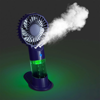 Mini Ventilador de Mano Recargable de 1200 mAh con Doble Tanque de Agua, 3 Velocidades, Diseño de Escritorio, Personalización OEM Disponible