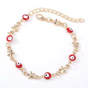 Pulsera de oro de la <span class=keywords><strong>amistad</strong></span> con ojos malvados para hombre y mujer, cuentas turcas, gran oferta - Product Image 1