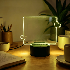 LED Night <b>Light</b> with Message Board DIY 3D Creative Pen Rewritable Blank Acrylic Note Board Smart Indoor Lighting - Product Image 5