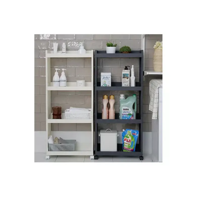 4-layer removable storage rack shampoo shower plastic bathroom glass corner rack self-adhesive storage rack