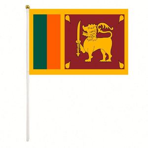 Event or Festival High Quality Custom Polyester Sri Lanka Hand Waving <b>Flag</b> - Product Image 1
