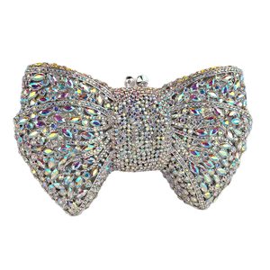 Femme Violet Sac de soirée Fête Papillon <span class=keywords><strong>Pochette</strong></span> Designer Embrayages Crystal Clutch Purse Rhinestone Purses Money Handbag Purple - Product Image 2