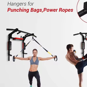Attrezzatura Fitness Pieghevole per Casa, Barra Doppia da Parete per Trazioni e Supporto per Sacco da Boxe - Product Image 4