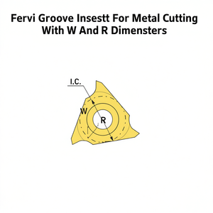 Inserto Fervi Groove para Corte de Metal con Dimensiones W y R - Product Image 2