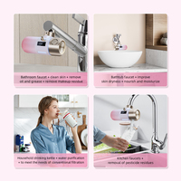 Nouveau Robinet de Douche Intelligent Numérique Coréen pour Soins de la Peau avec Filtre, Ensemble de Douche de Salle de Bain en Fibre de Carbone pour Déchloration et Soins Cutanés