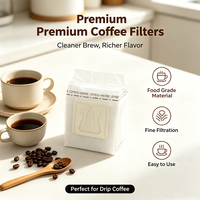 Filtre à café jetable non tissé à portion individuelle pour usage commercial en café, prix de gros, approvisionnement en vrac