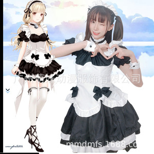 Disfraz de Cosplay de Sirvienta de Chocolate en Blanco y Negro, Vestido de Princesa Lolita para Mujer, Ropa de Escenario Primavera 2025 - Product Image 5