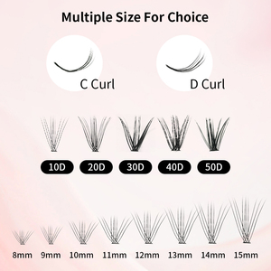 Tự làm Lash Báo Chí trên C D Curl cá nhân 0.07 0.10 phân khúc lông mi 10D 30D 50D cụm Lash người hâm mộ lông mi mở rộng Lash khay - Product Image 4