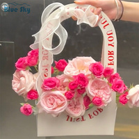 Fournitures de fleuriste en papier kraft à emporter à la mode emballage de bouquet personnalisé sacs de fleurs cadeaux