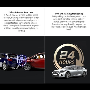 Caméra de tableau de bord universelle pour voiture 10,26 pouces, multimédia, Android Auto, WiFi sans fil, AUX, enregistreur vidéo FM, caméra de recul - Product Image 4