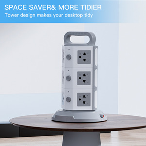 Socket <strong>Tower</strong> Power Strip <strong>Plug</strong> Surge Protector Power Strip <strong>Tower</strong> 12 AC Socket 2USB Port Surge Protector - Product Image 4