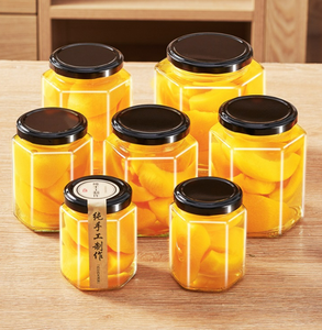 Barattolo di Vetro Esagonale a Nido d'Ape Sigillato per Facile Accesso, Contenitore Decorativo Trasparente con Coperchio in Bambù per Marmellata, Profumo - Product Image 4