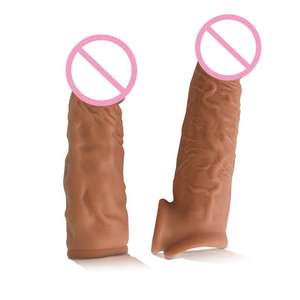 Kondom-kompatibler 100% Wasserdichter Silikon-Penishülle Dildo mit Starker Vibration Männer-Erwachsenenspielzeug OEM - Product Image 5