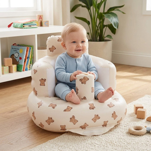 Asiento Inflable Ligero para Bebés con Bomba de Aire Integrada, Silla para Sentarse para Bebés de <span class=keywords><strong>3</strong></span> Meses en Adelante, para Casa, Camping, Playa y Exteriores - Product Image 1