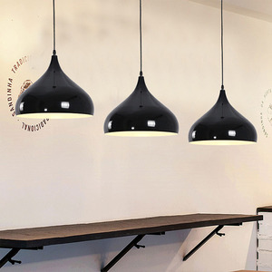 مصباح مضيء مضيء مضيء معلق e27 للمطبخ والمطعم والحانة بلون عصري وبسيط مع غطاء معدني للزينة إبداعي - Product Image 6