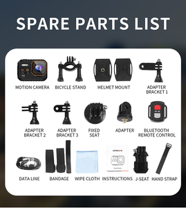 4x 광학 줌 사이클링 헬멧 4K 1080P 전자 흔들림 방지 SOS 스포츠 액션 카메라 - Product Image 6
