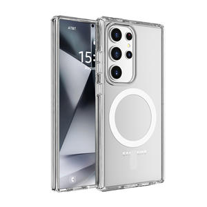 Pour Samsung S25 Ultra S25 Plus magnétique Transparent clair paillettes housse de <span class=keywords><strong>t</strong></span>éléphone portable antichoc Anti-jaunissement couverture arrière - Product Image 2