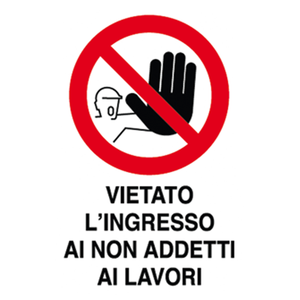 40x60 cm Enseigne «Pas d'entrée aux non-travailleurs» Outil de tournage essentiel pour la sécurité au travail - Product Image 1