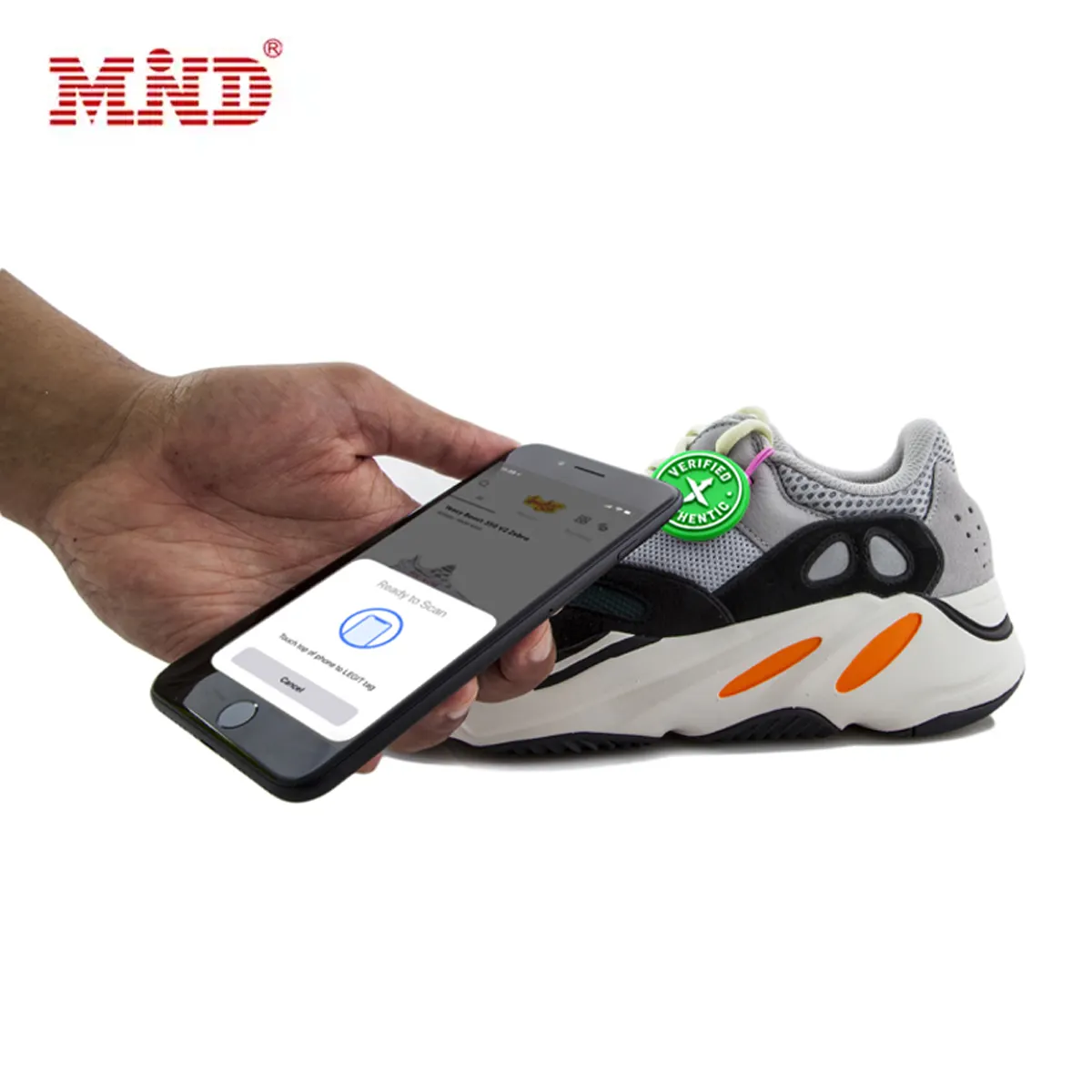 ป้ายติดรองเท้า NFC RFID 13.56MHz ป้องกันการปลอมแปลงสำหรับการจัดการการค้าปลีก