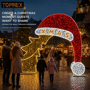 Arco <span class=keywords><strong>de</strong></span> luz navideño para exteriores con diseño <span class=keywords><strong>de</strong></span> sombrero <span class=keywords><strong>de</strong></span> árbol <span class=keywords><strong>de</strong></span> Navidad para <span class=keywords><strong>la</strong></span> entrada del mercado navideño en <span class=keywords><strong>la</strong></span> plaza <span class=keywords><strong>de</strong></span> <span class=keywords><strong>la</strong></span> ciudad, <span class=keywords><strong>ruta</strong></span> <span class=keywords><strong>de</strong></span> exhibición <span class=keywords><strong>de</strong></span> punto <span class=keywords><strong>de</strong></span> referencia estacional - Product Image 2