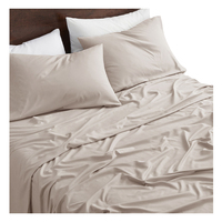Ensemble de draps de lit d'hôtel, blanc à carreaux, drap-housse simple, pur coton tissé 300TC, hypoallergénique, certifié Oeko-Tex, linge de lit