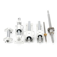 Rail de guidage linéaire ouvert en alliage d'aluminium TBR25/TBR30 avec support, palier coulissant TBR et entraînement à vis à billes pour machine CNC DIY