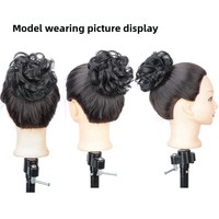 Chignon synthétique bouclé en forme de fleur, accessoire pour cheveux, résistant à la chaleur, longues boucles, couleur OMBRE