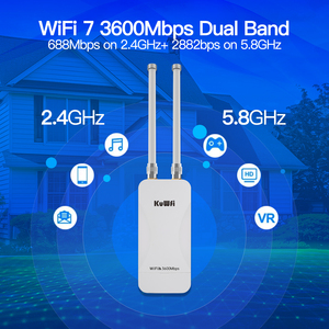 WiFi7 AP KuWFi 3600Mbps 社区无线网络太阳能供电无线远距离2.5G端口中继器公园农场户外接入点 - Product Image 5