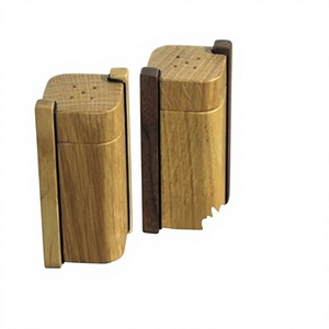 Molinos de Sal y Pimienta Ecológicos de Madera de Acacia, Juego de Molinos Manuales con Perilla Giratoria Ajustable, Acabado Natural, Solo Lavar a Mano - Product Image 2
