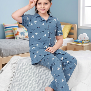 Conjunto de Pijama de Algodón Estampado para Niñas - Product Image 2