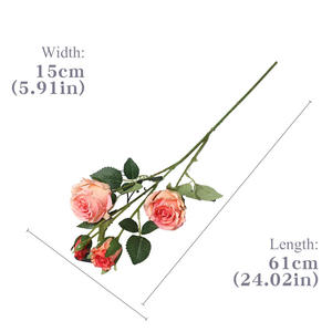 新しいトゥーラローズ布シミュレーションフラワープレミアムブーケルームホームデコレーションウェディングフラワーアレンジメント写真撮影小道具 - Product Image 6