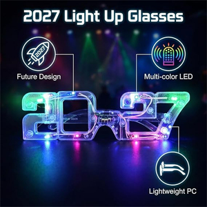 Occhiali LED Lampeggianti Party Dots 2027 - Materiale Plastico per Uso Interno, Accessori per Cabine Fotografiche per Lauree e <span class=keywords><strong>Capodanno</strong></span> - Product Image 3