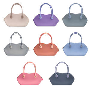 Borsa impermeabile all'ingrosso del trucco del Silicone della chiusura lampo all'aperto delle tendenze di moda del Silicone borsa cosmetica delle donne borse Tote per le donne - Product Image 2