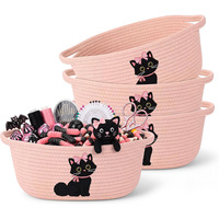 Panier citrouille Boo Halloween en corde de coton, boîtes de rangement variées avec poignées, panier cadeau pour la fête de la Toussaint