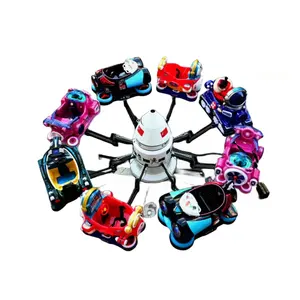 Square children's new revolving small flying fish rocket lift revolving aircraft 6 seats 8 fixed stall amusement equipment