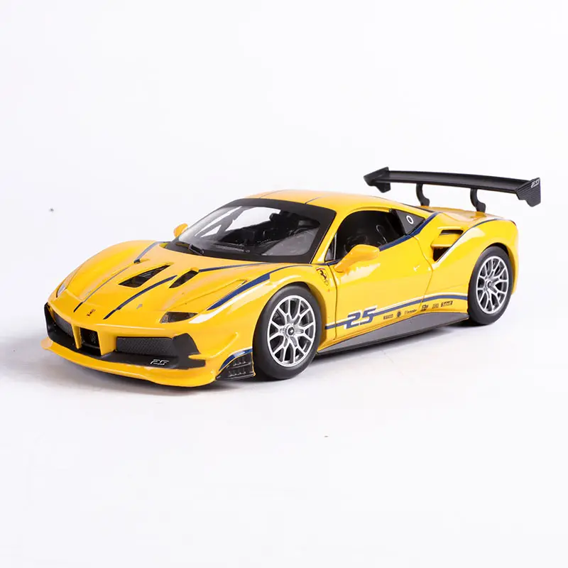 Ferrari 488-modelo de coche de carreras de aleación de simulación, modelo de juguete de metal, 1: 24