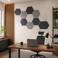 Panneau acoustique décoratif en feutre, panneau mural absorbant le son en fibres chimiques