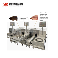Machine automatique d'ouverture et de nettoyage du ventre de poisson de qualité export XBF-009B, 380V 3P, en acier inoxydable 304, équipement de traitement sur mesure