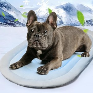 <b>Cooling</b> Pet Mat Oval Grey Double Sided For Dog Summer <b>Cooling</b> <b>Pad</b> - Product Image 1
