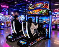 Máquina de Juego Arcade de Carreras de Autos 3D Operada con Monedas LECHUANG, Simulador de Conducción, Gabinete de Metal, Acrílico y Plástico, Centro de Entretenimiento Interior