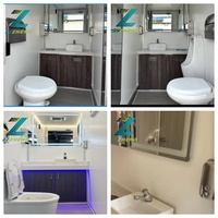 Lizheng - Toilettes mobiles de luxe avancées - Remorque de toilettes portables avec système audio pour mariage en plein air et fête de luxe
