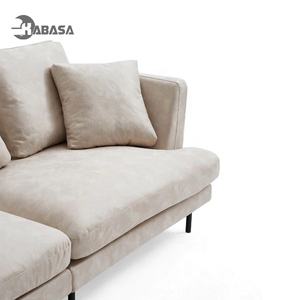 Ensemble de canapés de salon pour maison modernes meubles en lin blanc plume crème beige canapés d'angle modulaires en forme de L canapé sectionnel - Product Image 5