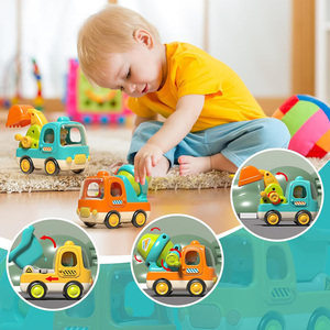 Jouets pour bébés Ensemble de jouets pour petits ingénieurs Mini pelleteuse Dumper Ciment Mixer Truck <span class=keywords><strong>Friction</strong></span> Toy Vehicle Children Push Car pour bébés - Product Image 6