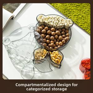 Прозрачный пластиковый контейнер для хранения сухих фруктов с крышкой для чайного столика - Product Image 2