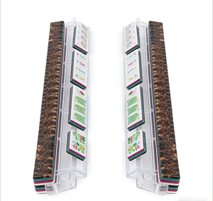 Nouveau produit : Ensemble de mahjong américain en acrylique à imprimé léopard, pour usage domestique, cadeau, clubs de mahjong, clubs sociaux, clubs de loisirs - Product Image 3