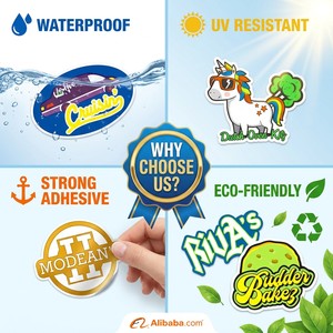 Promotion d'usine : Autocollants personnalisés en vinyle, imperméables, protection UV, découpés au laser en PVC pour tasses et tablettes - Product Image 1