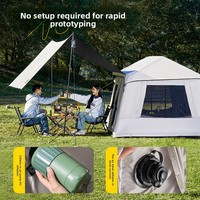 Tente de camping gonflable d'extérieur, tente pneumatique Oxford imperméable, abri familial pour le camping avec kit de gonflage