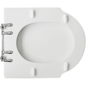 Tapa de inodoro cuadrada moderna para Dolomite Zagara Vase, cierre suave, duradera, incluye MDF, madera de bambú, PP, resina de urea, para baño - Product Image 3